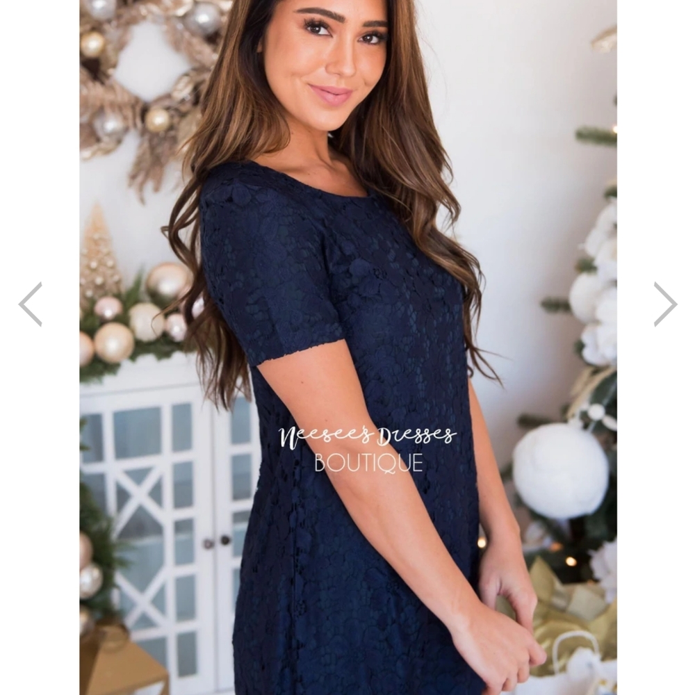 Neesees Dresses/Mikarose Kennedy Lace Shift Dress (Size Large)